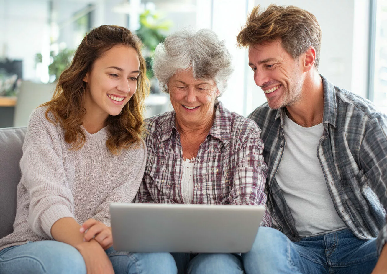 U8554719727 ordinary family of 3 4 people gathered together w a371f4a7 cf81 48e4 99c5 345d694219ae 2